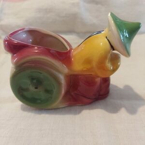Vintage Shawnee Asian Rickshaw Planter